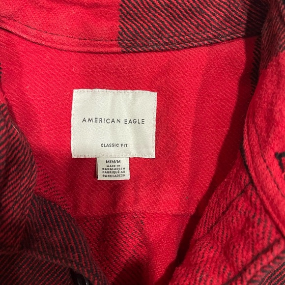 American Eagle Outfitters Red and Black Plaid Shirt - Picture 3 of 5